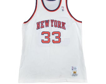 vintage Patrick Ewing New York Knicks # 33 jersey tricot blanc sable, taille L
