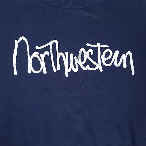 Vintage Northwestern University Navy Blue Sweatsh… - image 2