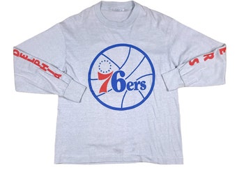 vintage Philadelphia 76ers t-shirt gris à manches longues taille XS