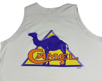 5WB671【90s】vintage CAMEL ロゴ　タバコ　タンクトップ Vintage 90s Camel Cigarette Promo Deadstock tank top Size XL