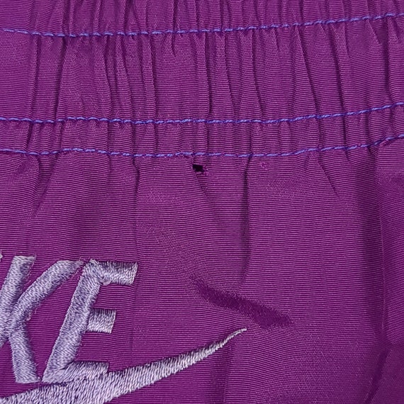 Vintage Nike Blue Purple Color Block Nylon Shorts… - image 6