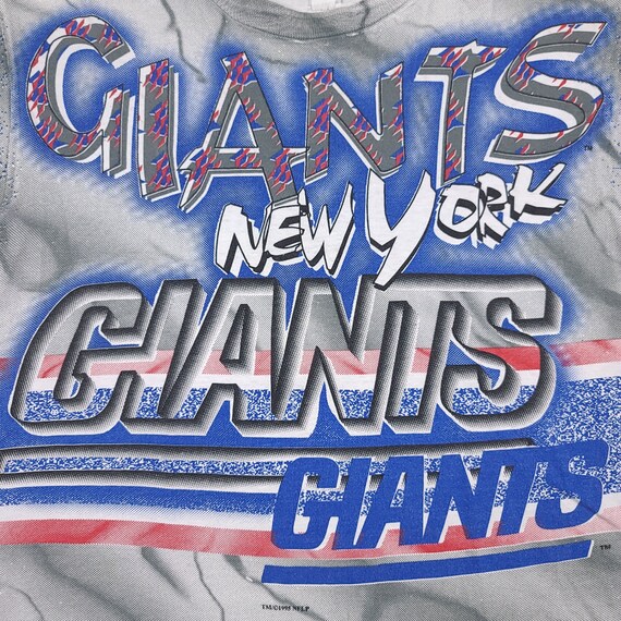 Vintage New York Giants NFL 1995 All Over Print T… - image 3