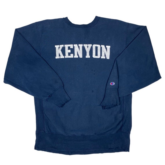 Vintage Kenyon College Navy Blue 90S Champion Rev… - image 1