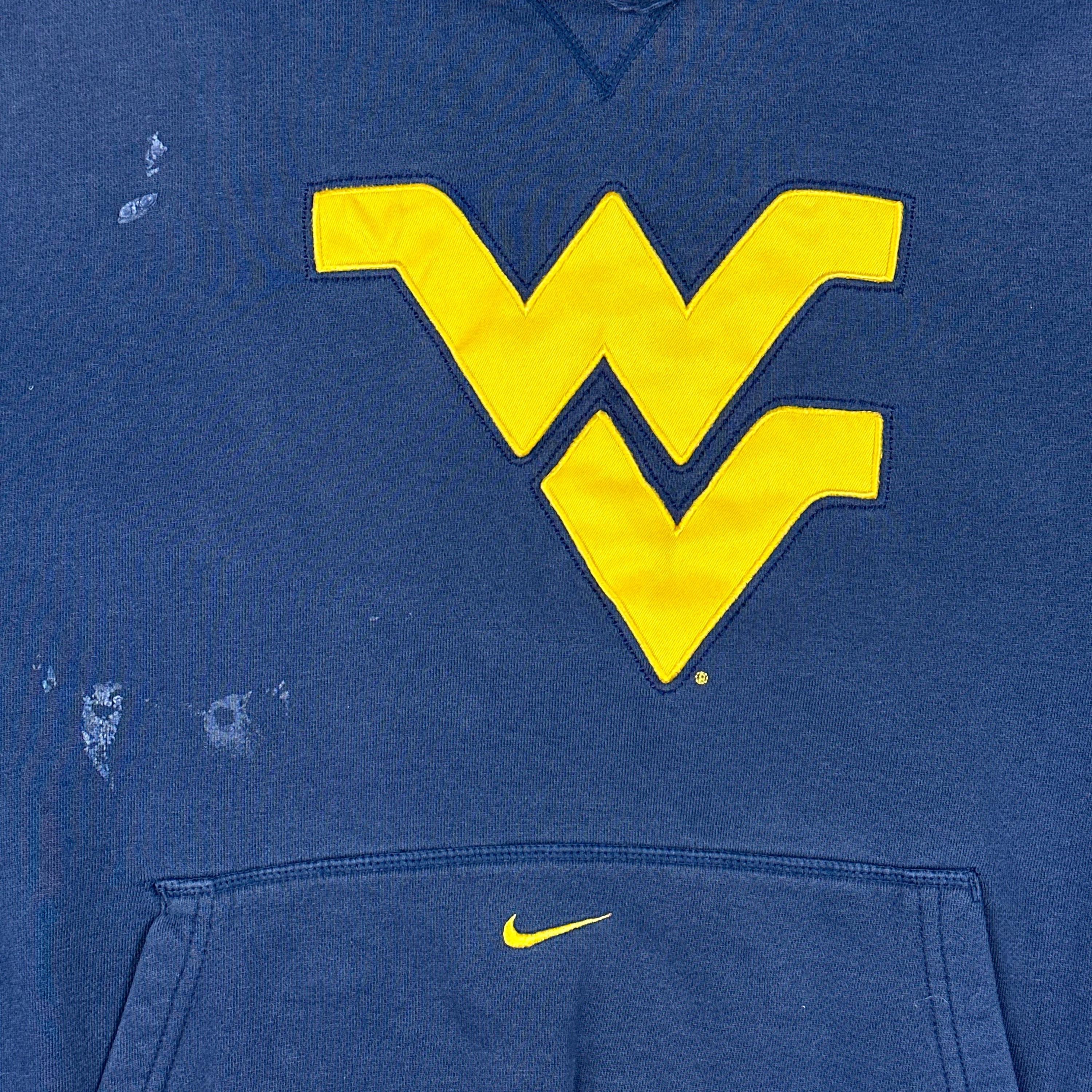 West Virginia University Nike Navy Blue Middle Swoosh Hoodie Size Medium Etsy UK