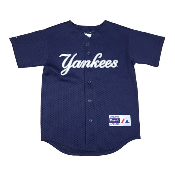 Vintage Derek Jeter New York Yankees Blue Mesh Je… - image 1