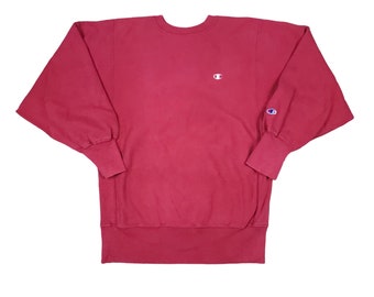 Vintage Champion Maroon Reverse Weave Sweatshirt Size Medium