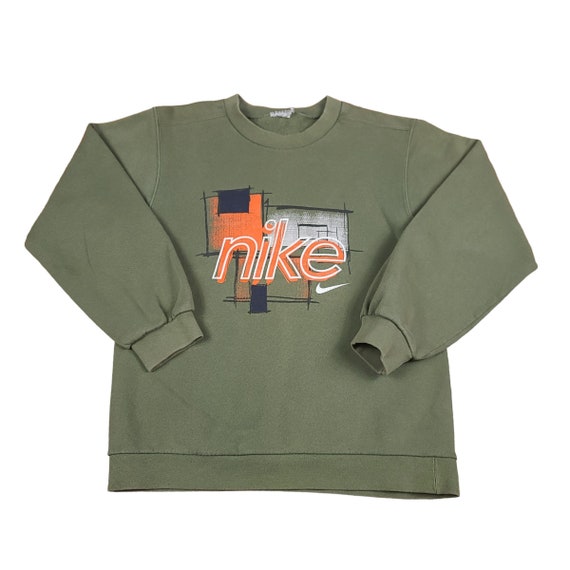 Vintage Nike Olive Green Youth Sweatshirt Size You