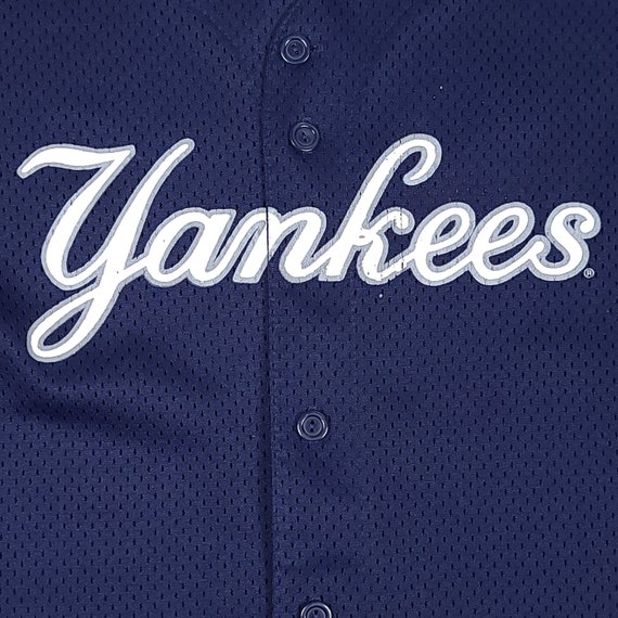 Vintage Derek Jeter New York Yankees Blue Mesh Je… - image 3