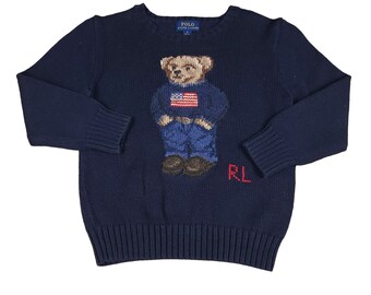 Pull Polo Ralph Lauren pour enfant en maille polo ours, taille 5