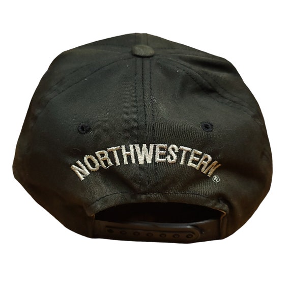 Vintage Northwestern University Faded Black Snap … - image 5