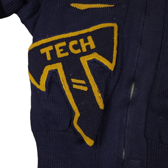 Vintage 1941 Tilden Tech High School Wool Zip Var… - image 2