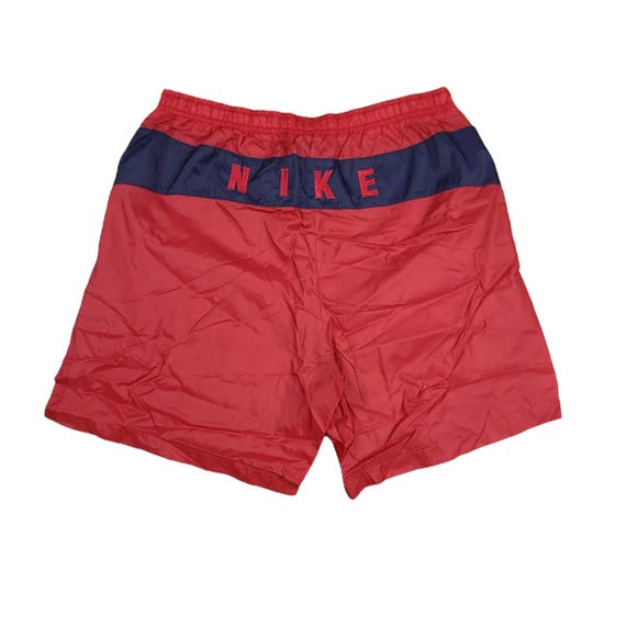 Vintage Nike Red Spell Out Nylon Shorts Size XL Etsy