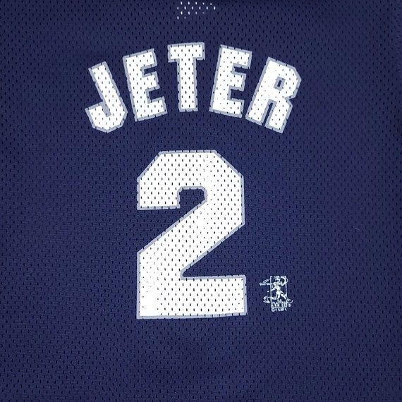 Vintage Derek Jeter New York Yankees Blue Mesh Je… - image 4
