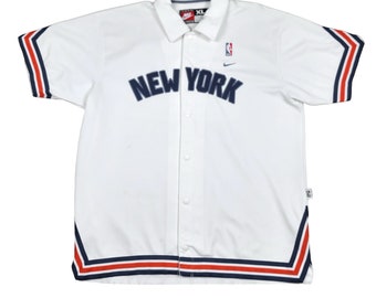 vintage New York Knicks Nike maillot d'échauffement blanc taille 2XL