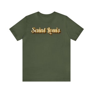 Saint Louis in Gold, Unisex Jersey Short Sleeve Tee