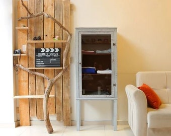 Live Edge Billet Shaped Natural Tree Bookcase, Decorative Wooden Branch Shaped Bookshelf