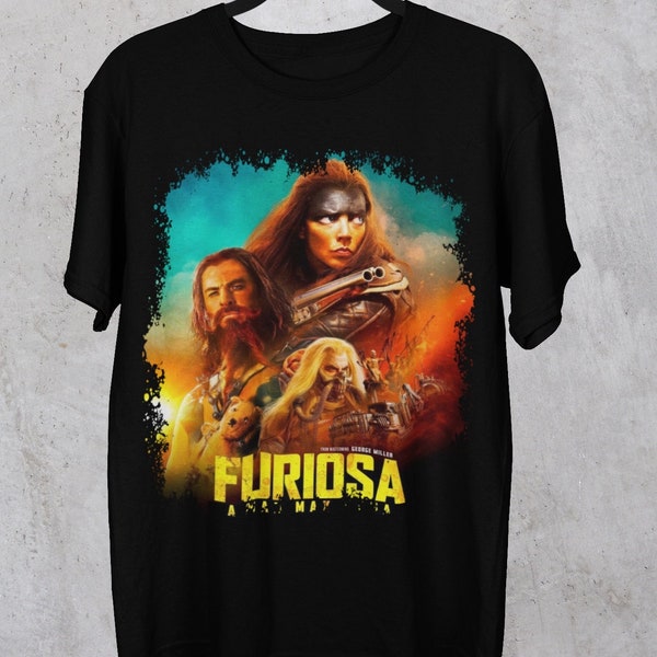 Furiosa Movie T-Shirt, Unisex, Mad Max Fury Road, Vintage Movie Tee shirt, George Miller, Mel Gibson, Gift for Action Movie Fans, Two