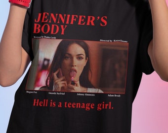 Jennifer's Body Movie Tee Shirt, Unisex, Gift for Vintage Retro horror Movie Fans, Horror Enthusiasts, Scry Movies, Megan Fox, Birthday Gift
