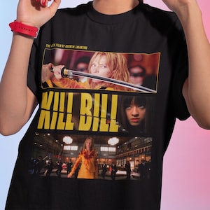 KILL BILL Movie Tee Shirt, Unisex, Gift for Quentin Tarantino Fans, Cult Classic Movie T-shirt, Japanese Action, Vintage Retro Movie Shirt