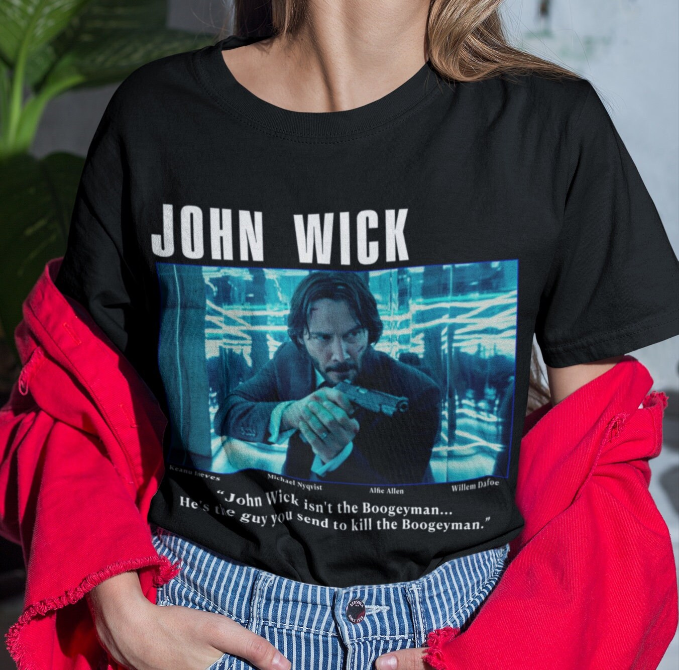 John Wick Movie Tee Shirt, Unisex, Keanu Reeves Action Movie T 