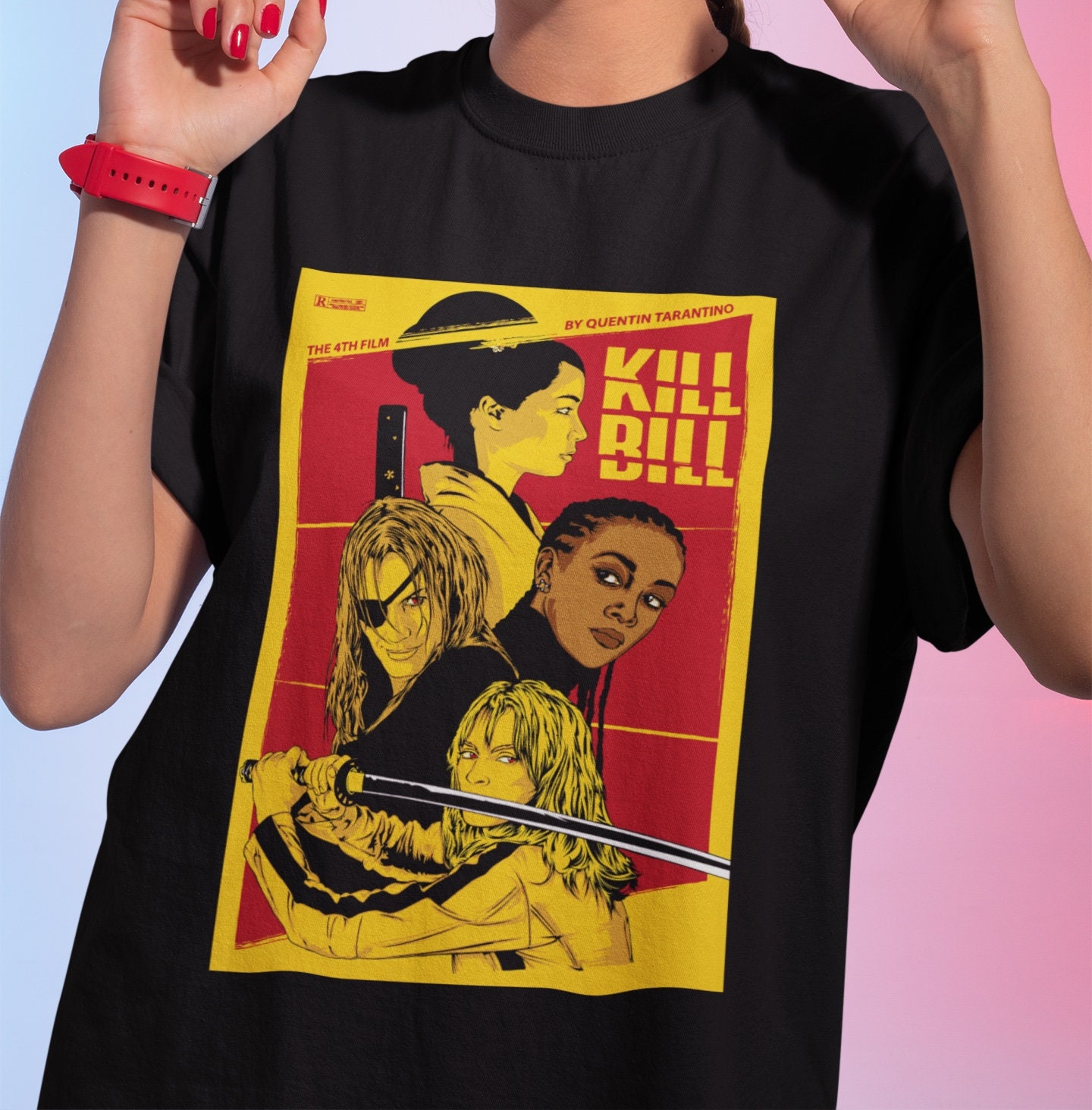 Kill Bill Movie Artwork T-shirt for Quentin Tarantino Fans