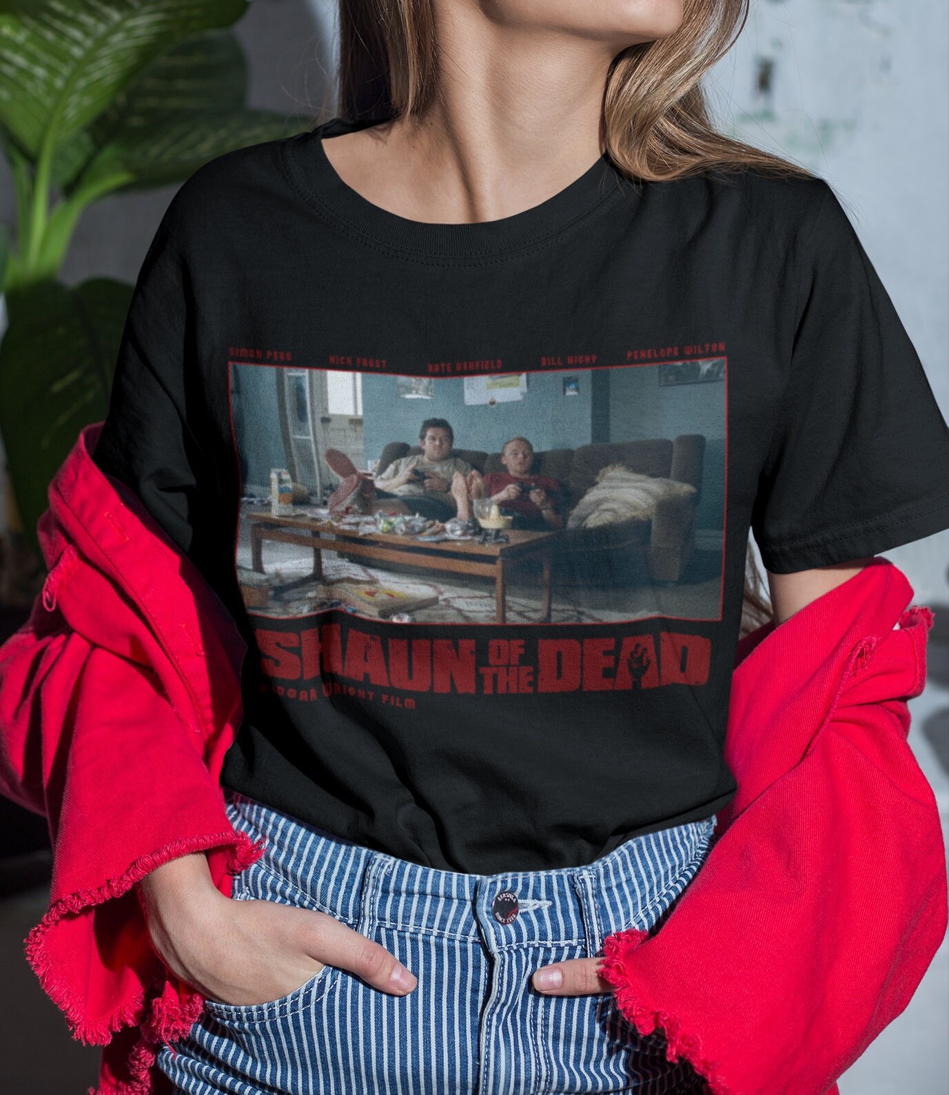 Shaun of the Dead Movie Tee Shirt, Unisex, Edgar Wright Simon Pegg