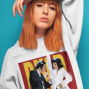 Pulp Fiction Artwork Movie Sweatshirt, Quentin Tarantino, Winter Xmas ...