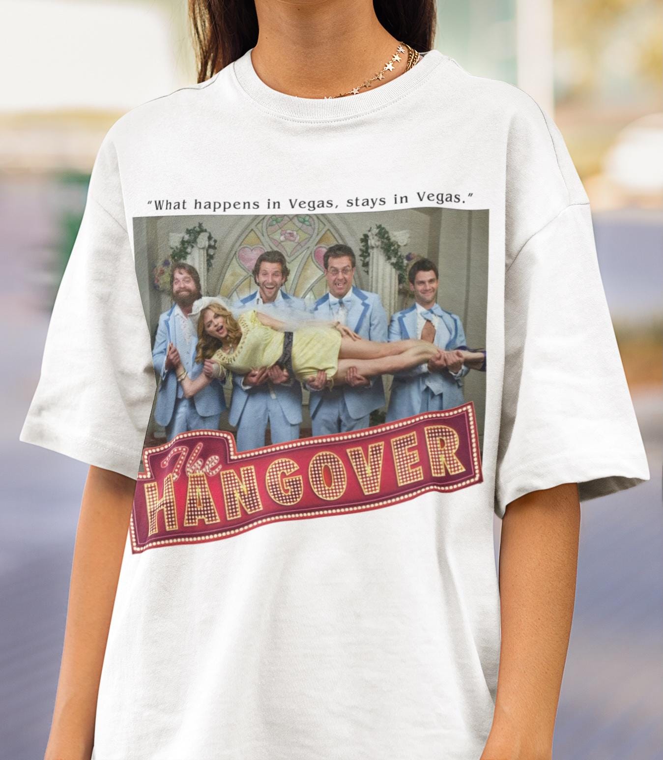 トップス 00s The Hangover VEGAS movie tee Hangover Movie T-shirt, Retro Movie Crewneck Tee, Funny T-shirt
