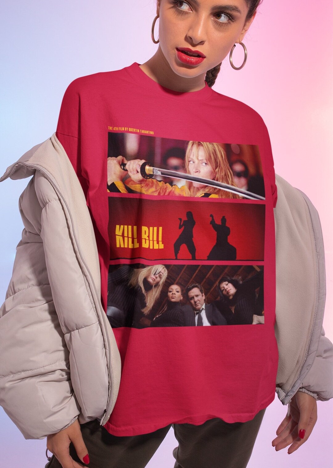 映画KILL BILL Movie Tee official L KILL BILL Movie Tee Shirt, Unisex, Gift for Quentin Tarantino Fans