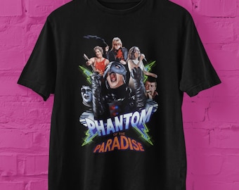 Camiseta de la película Phantom of Paradise, camiseta con cuello redondo de la película Brian De Palma, regalo para fanáticos del cine, hombres y mujeres, camisa de película musical rara