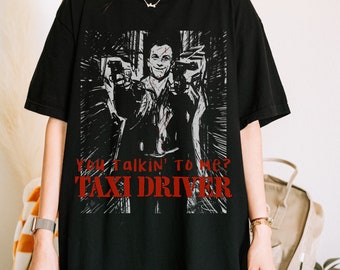 Taxi Driver Movie Crewneck T-shirt Black, Unisex, Vintage Retro