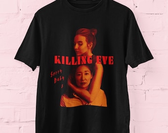 Killing Eve Crewneck T-shirt, Movie Tee Shirt, Hoodie, Jodie Comer Villanelle Sandra Oh Phoebe Waller-Bridge, Perfect Birthday Gift for her