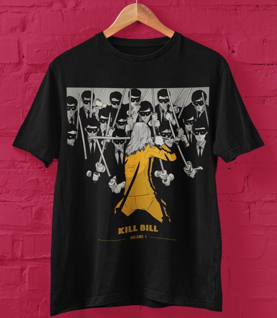 Kill Bill Movie Crewneck T-shirt, Black, Quentin Tarantino, Crazy