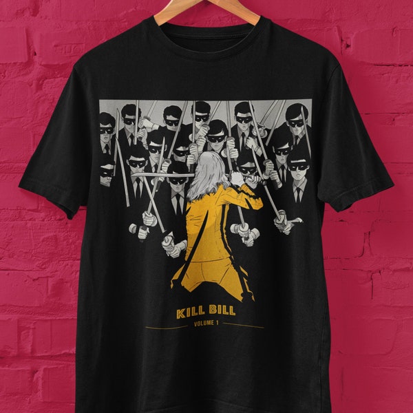 Kill Bill Movie Crewneck T-shirt, Black, Quentin Tarantino, Crazy 88, Movie Lover Gift for Men and Women, Best Birthday Present