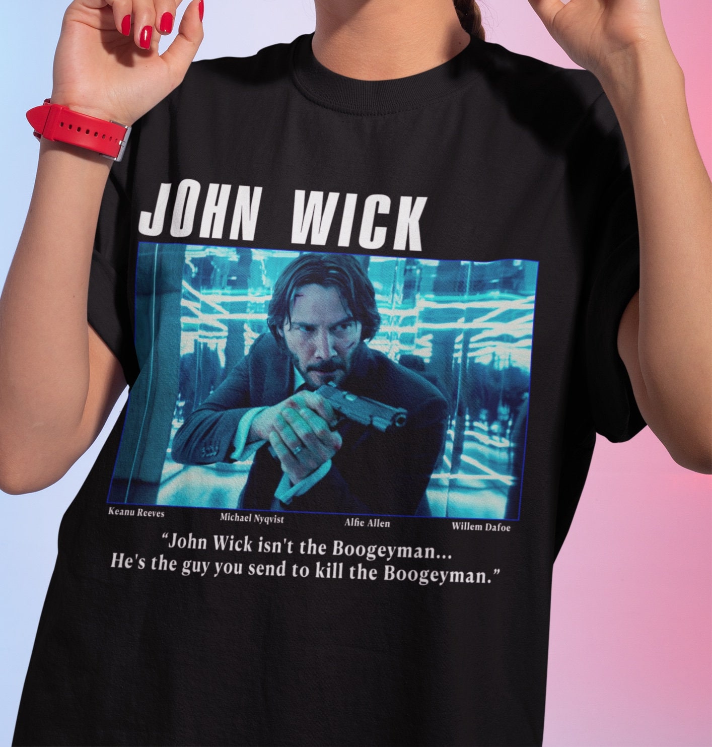 John Wick Movie Tee Shirt, Unisex, Keanu Reeves Action Movie T 