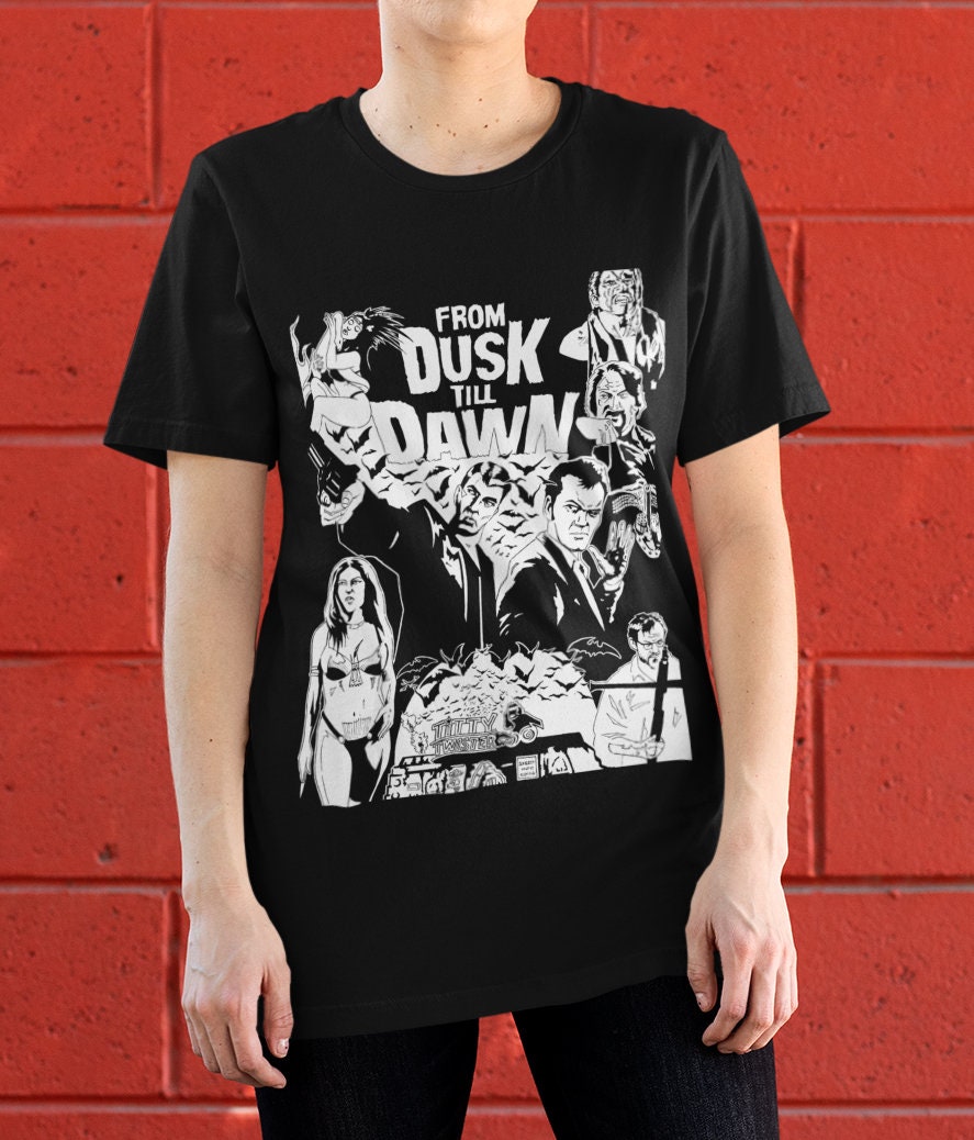 90s From Dusk Till Dawn Tee タランティーノ ムービー Black Rabbit - From Dusk Till Dawn 90s Horror Retro Vintage Unisex