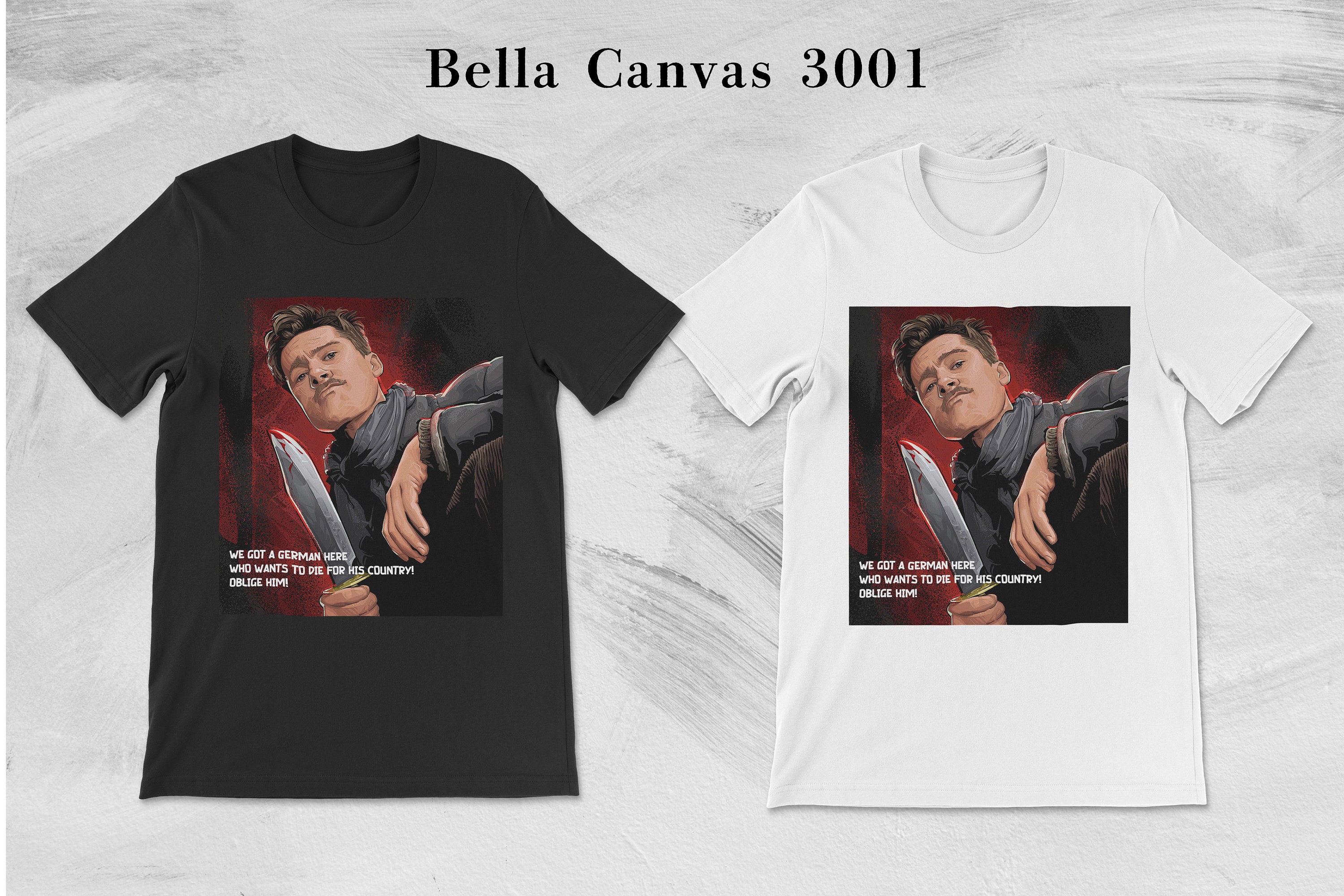 3014　Inglourious Basterds セリフ　映画　Tシャツ　黒 INGLORIOUS BASTERDS Retro T-shirt - Inglorious Basterds