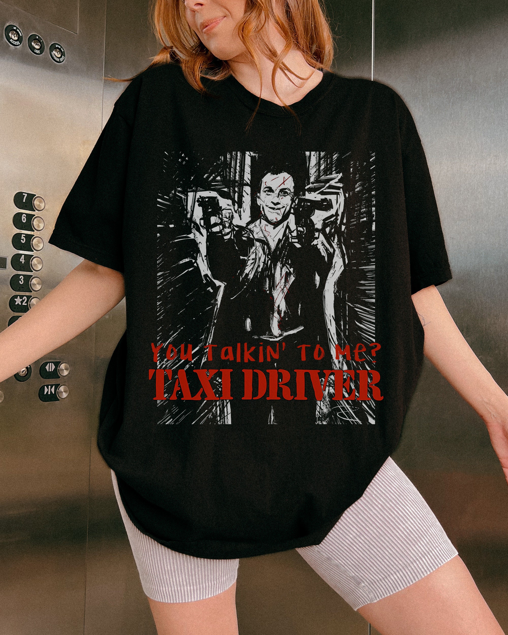 Taxi Driver Movie Crewneck T-shirt Black, Unisex, Vintage Retro