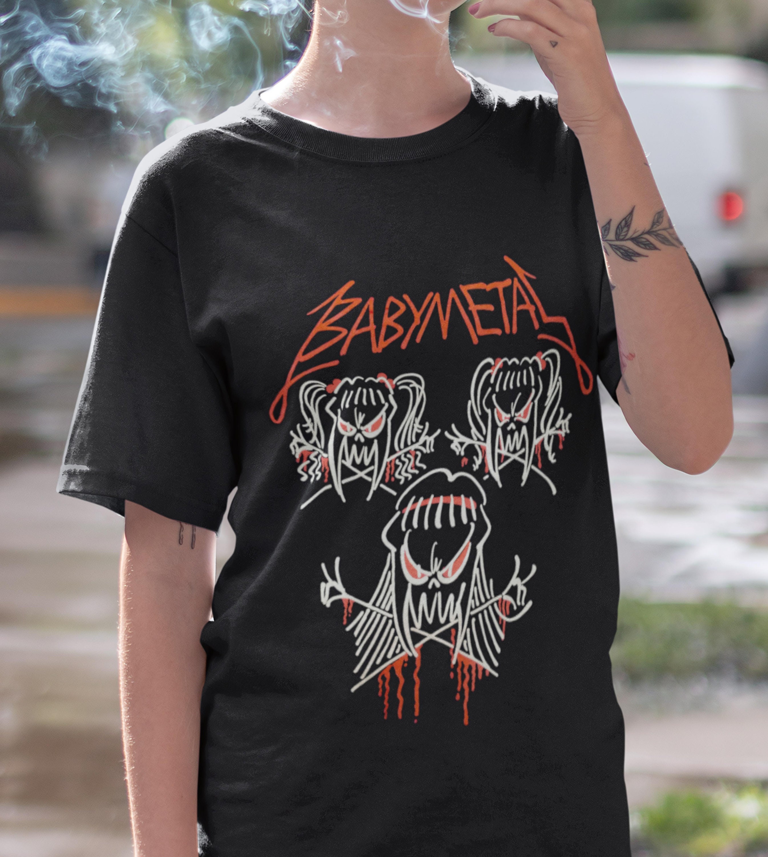 T-shirt Collector Babymetal Rare - Taille S Femme - Noir Coton - Occasion Très Bon état