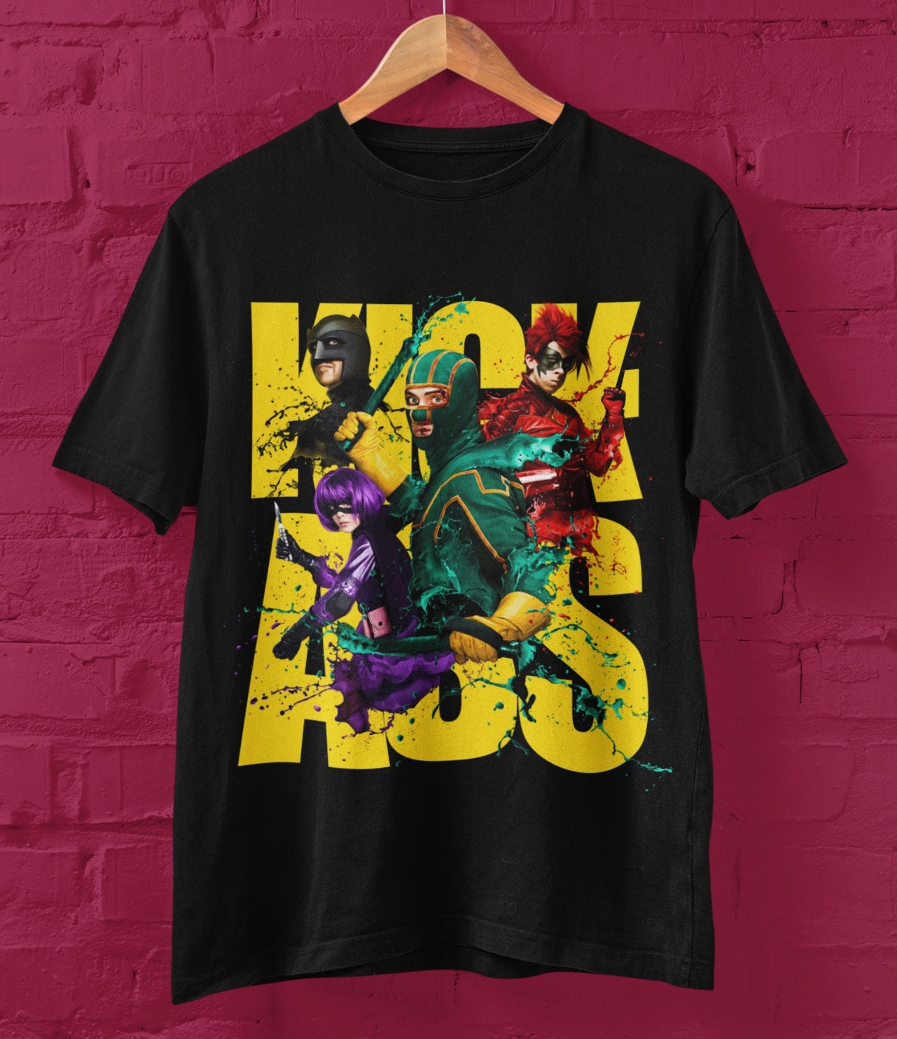 KICK-ASS Crewneck T-shirt, Rare Tee Shirt Gift for Movie Geeks and