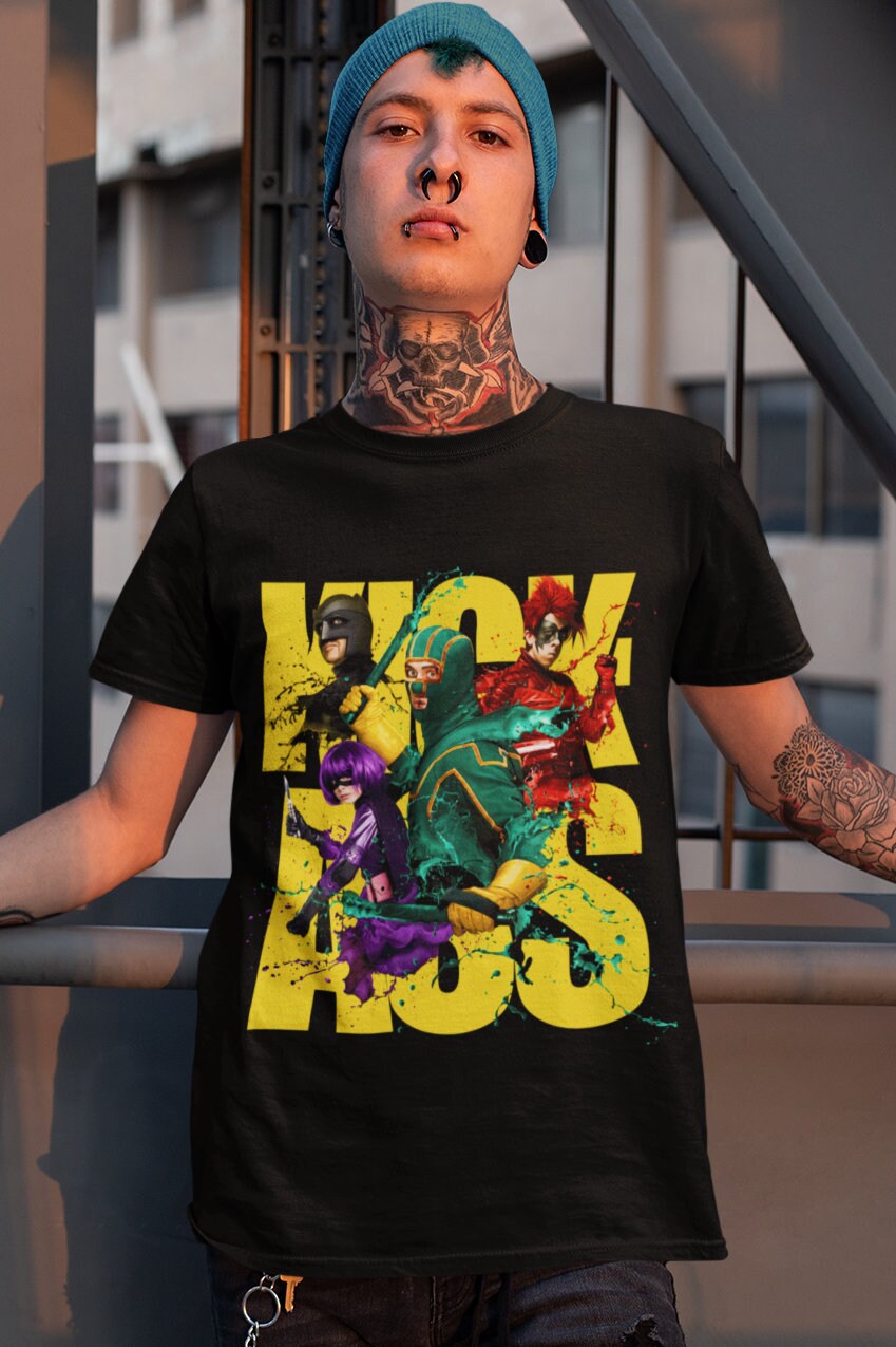 KICK-ASS Crewneck T-shirt, Rare Tee Shirt Gift for Movie Geeks and