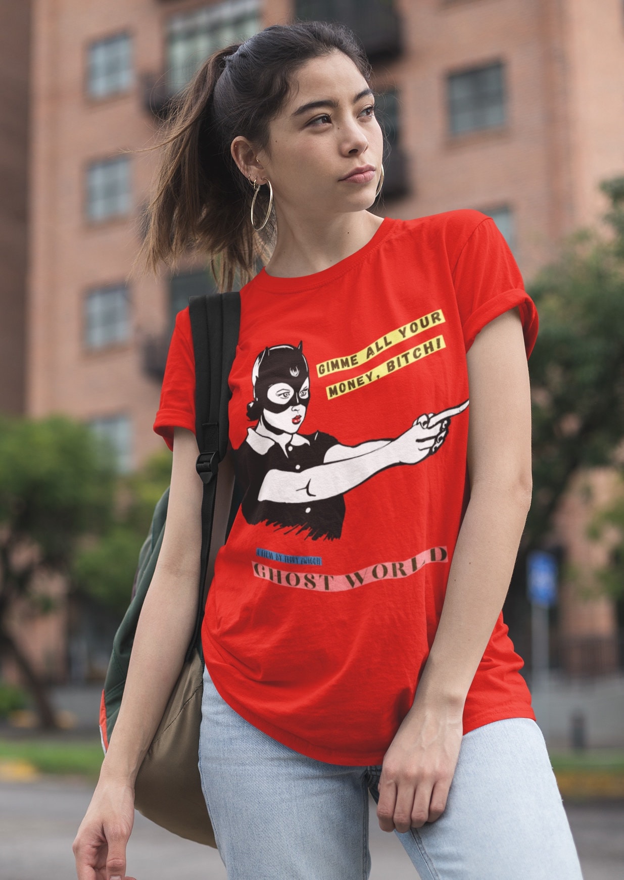 Ghost World Movie Crewneck T-shirt, Enid Coleslaw, Thora
