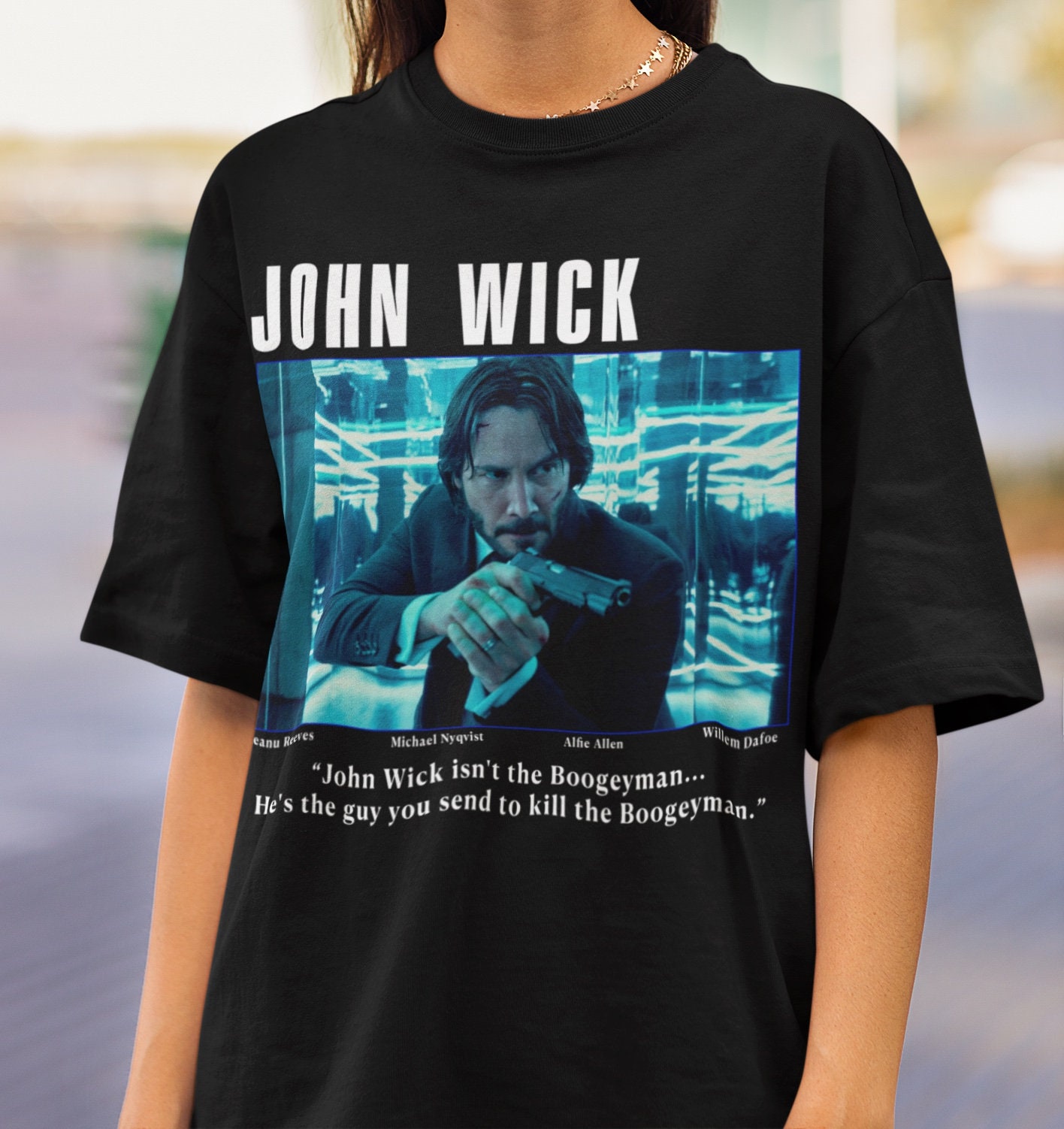 John Wick Movie Tee Shirt, Unisex, Keanu Reeves Action Movie T 