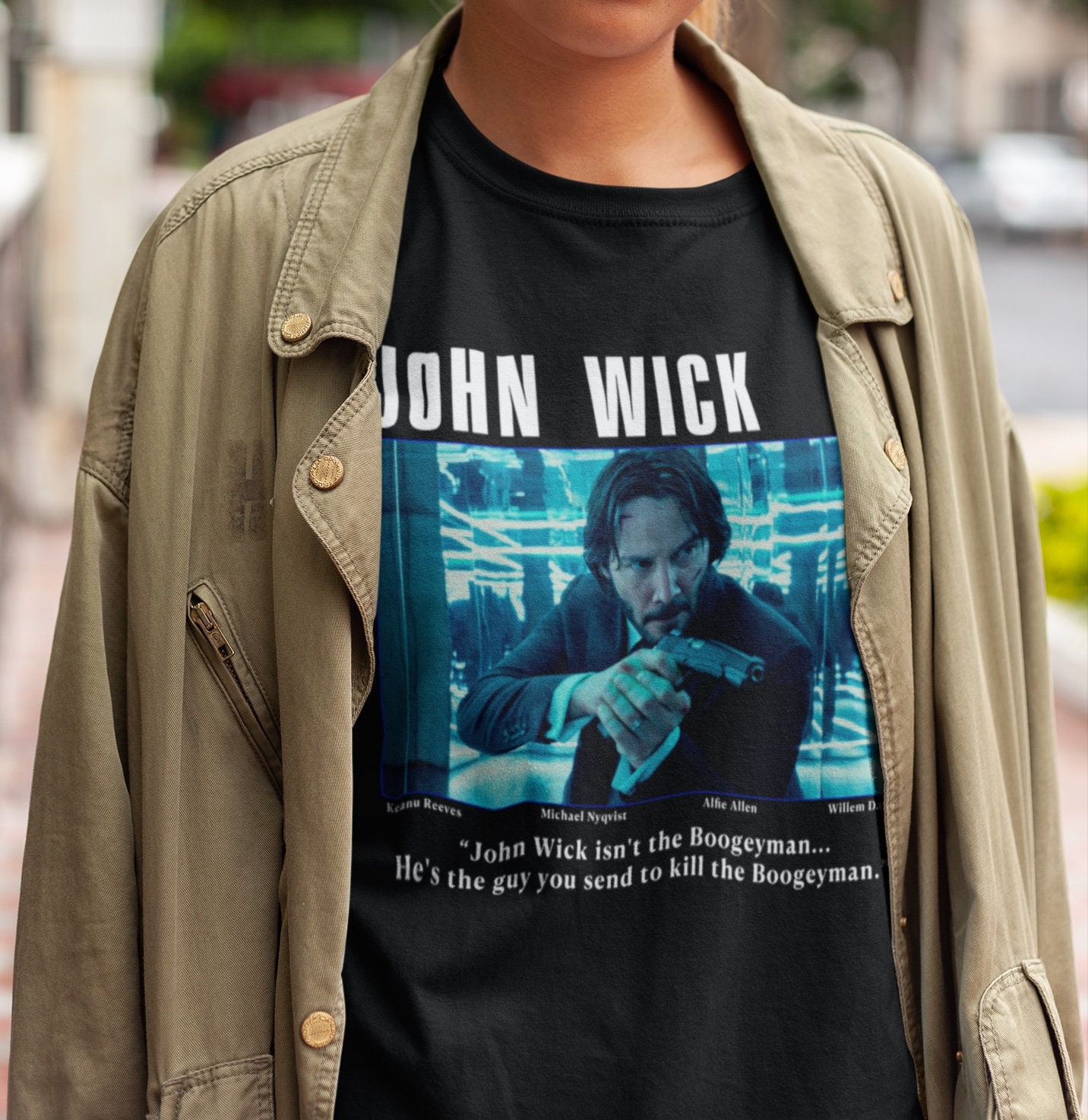 John Wick Movie Tee Shirt, Unisex, Keanu Reeves Action Movie T 