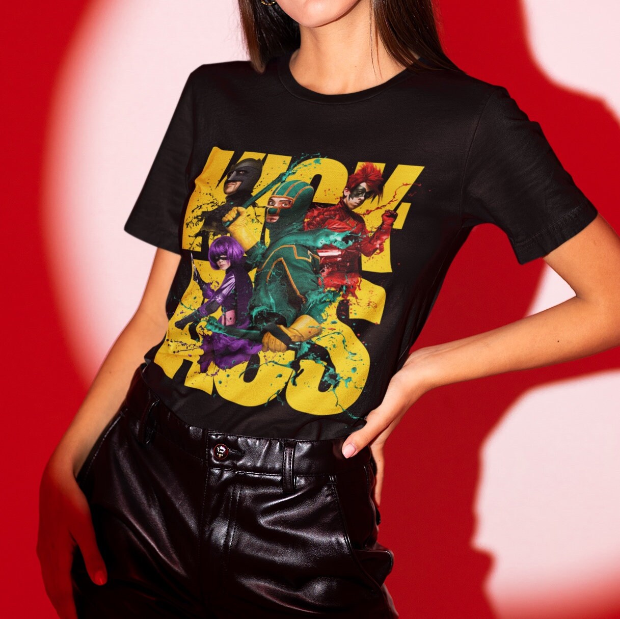 KICK-ASS Crewneck T-shirt, Rare Tee Shirt Gift for Movie Geeks and