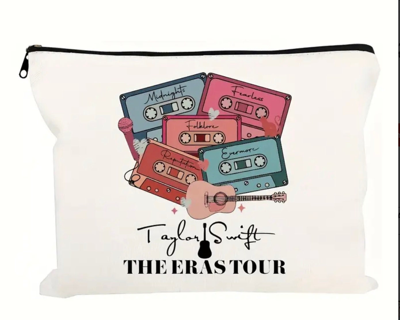 Swiftie Eras Tour Canvas Makeup Cosmetic Travel Bag Pencil Bag Cassette