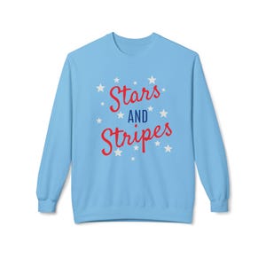 Camiseta 4 de julho, moletom com estampa de estrelas e listras, vermelho, branco e azul