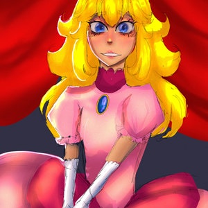 ¡En stock! Impresión del retrato de la princesa Peach