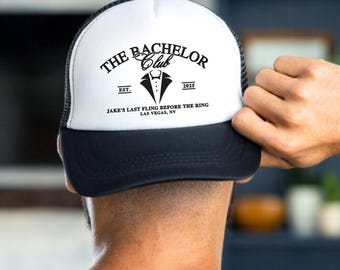 Luxury Custom Bachelor Party Hats, The Bachelor Club Trucker Hats, Bachelor Trip Snapback Caps, Bachelor Party Gift, Bachelor Party Favors