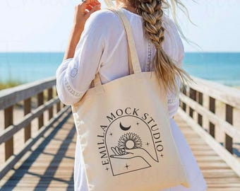 Beach Tote Bag Mockup | Summer Boho Liberty Canvas Tote Lifestyle Mock Up for POD